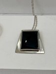Silver & Onyx Pendant Square- 2023 by Teresa Griffin