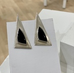 Silver Onyx Earrings - 2023 by Teresa Griffin
