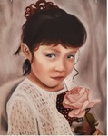 Child with a Rose (Dead Color Study) - 2022 by Jude Kinchen