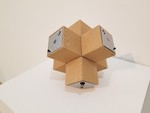 Neal Cox- Extended Cube Camera. Book board, book cloth, metal, 2013