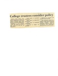 College trustees consider policy