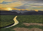 Rio Grande Sunset by Kurt Beilharz