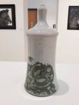 Sue Melton, Green Jar, Ceramic Dillo White