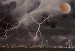 Orange Moon Over Dallas by Thao Nguyen