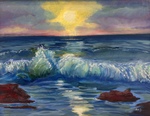 Sunset Waves by Ruthy Aaron Belinson